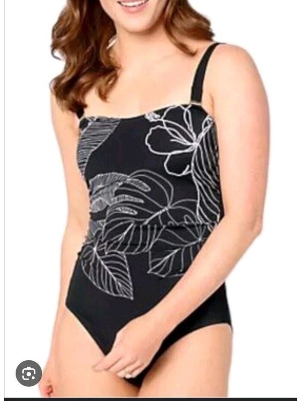 NWOT Susan Graver Black Soleil Swimsuit One Piece  26W